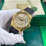 Rolex CHAMPAGNE Sky-Dweller World Timer champagne dial 42mm 1:1 super clone watch