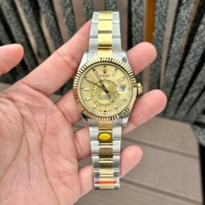 Rolex Sky-Dweller World Timer gold-toned dial 41mm 1:1 super clone watch