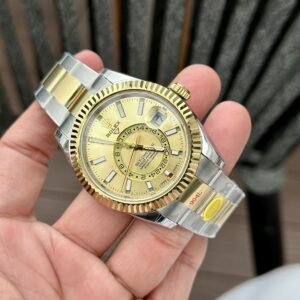 Rolex Sky-Dweller World Timer gold-toned dial 41mm 1:1 super clone watch