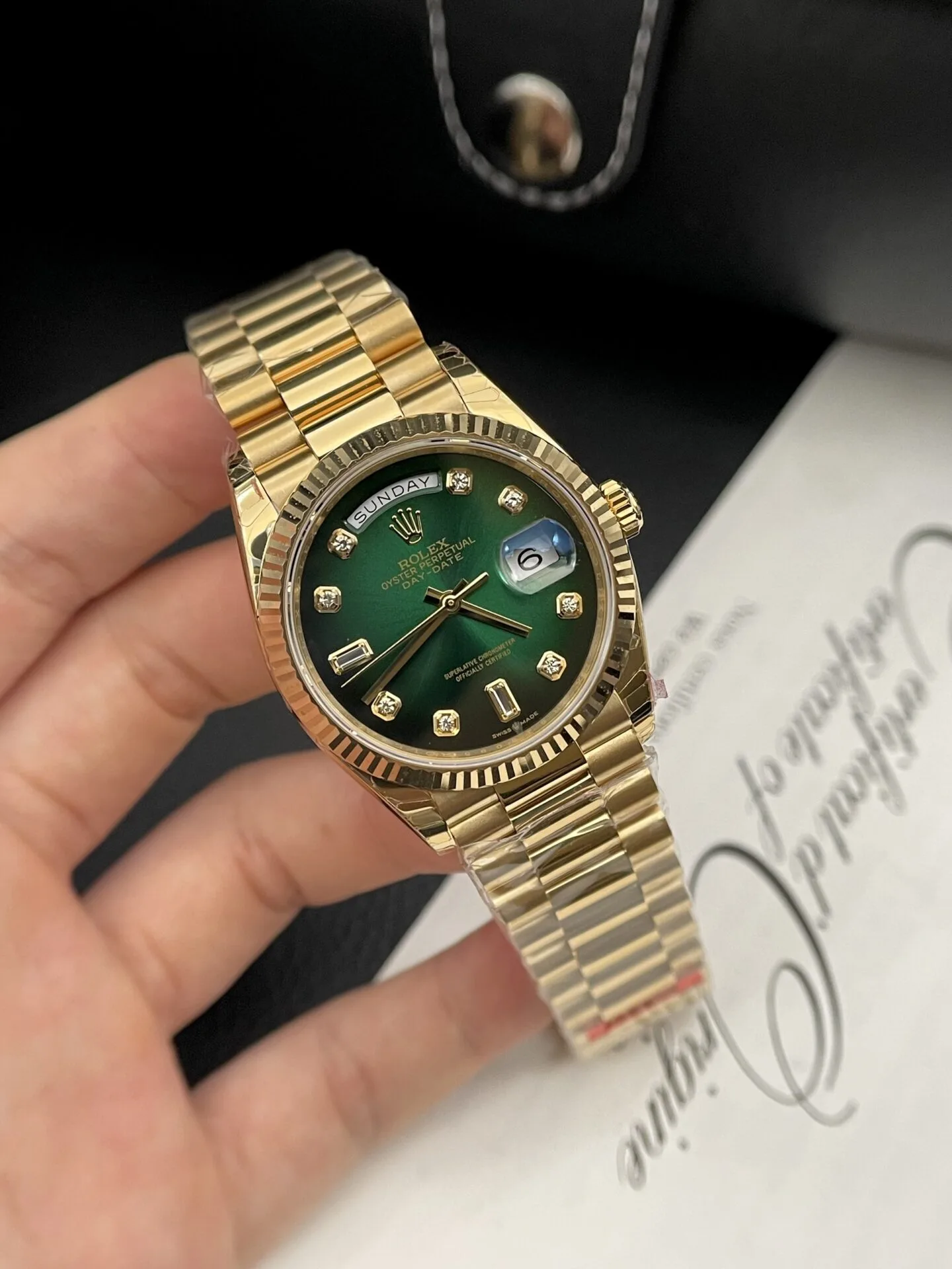 Rolex Day-Date President Green Dial 36mm Super Clone Watch Rolex Day-Date President Watch green dial 36mm 1:1 super clone watch
