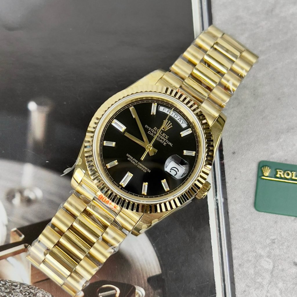 Rolex Day-Date President Watch black dial 40mm 1:1 super clone watch