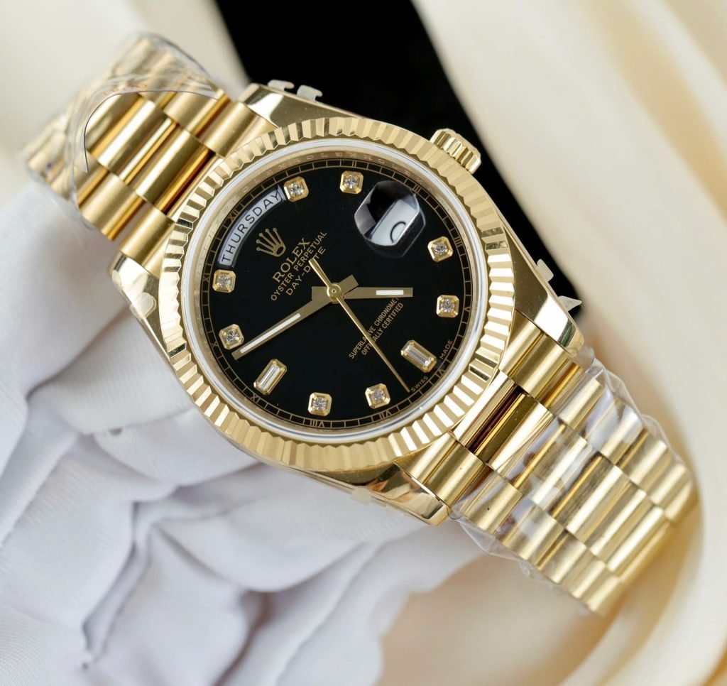 Rolex Day-Date President Watch black dial 40mm 1:1 super clone watch