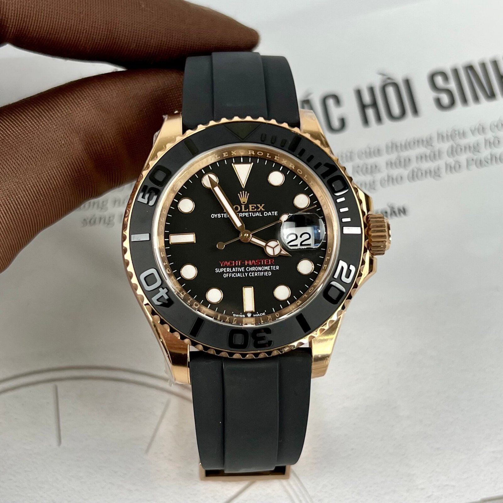 Rolex 116655 Yacht-Master Nautical Sport Gold-Toned Dial 40mm Super Clone Watch Rolex 116655 Yacht-Master Nautical Sport gold-toned dial 40mm 1:1 super clone watch