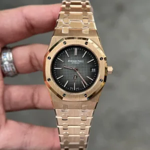 Audemars Piguet 15202OR Royal Oak Octagonal Luxury Sport Watch black dial 39mm 1:1 super clone watch