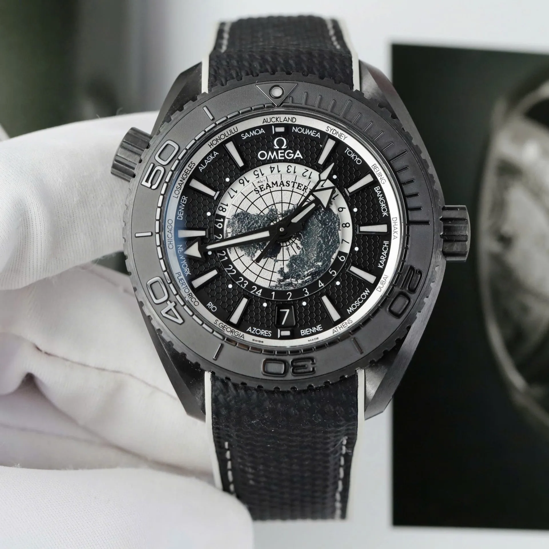 Omega WORLDTIMER Seamaster Professional Diver 300M rose gold 45mm 1:1 super clone watch