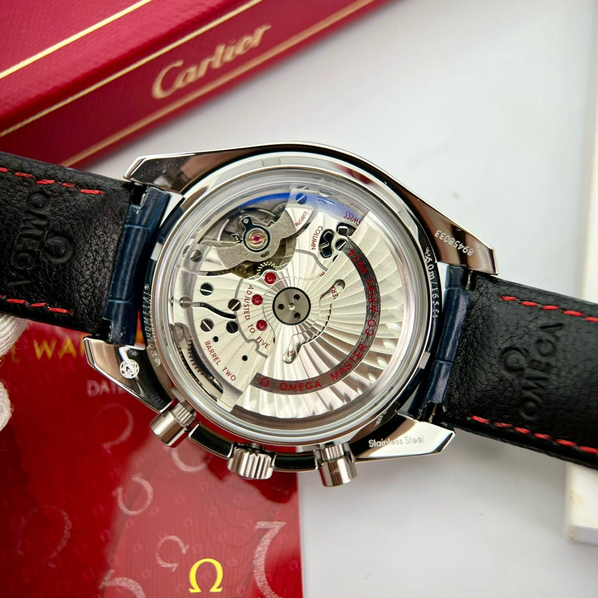 Omega CONSTANTIN Speedmaster Moonwatch Chronograph blue dial 44mm 1:1 super clone watch