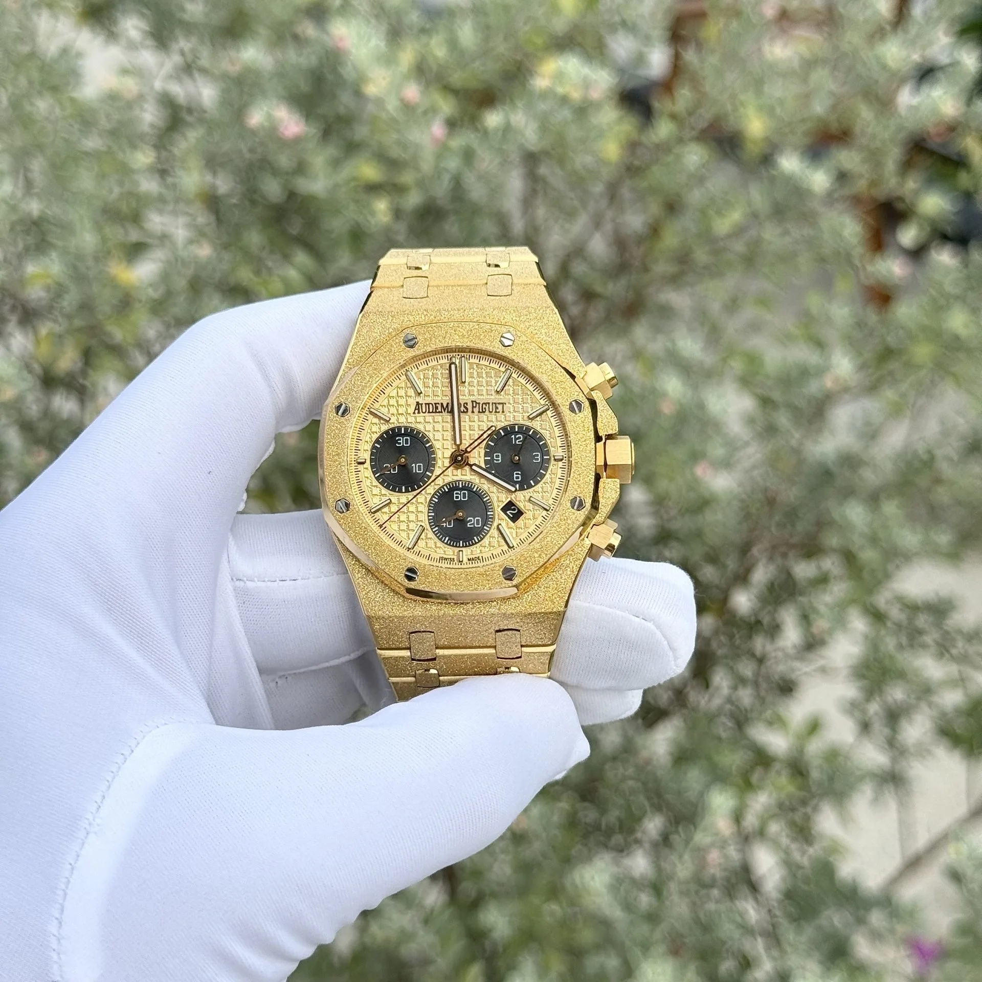 Audemars Piguet Royal Oak Octagonal Luxury Sport Gold-Toned Dial 41mm Super Clone Watch Audemars Piguet Royal Oak Octagonal Luxury Sport Watch gold-toned dial 41mm 1:1 super clone watch