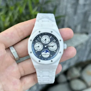 Audemars Piguet CALENDAR Royal Oak Octagonal Luxury Sport Watch white dial 1:1 super clone watch
