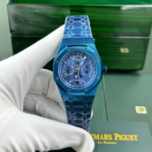 Audemars Piguet CALENDAR Royal Oak Octagonal Luxury Sport Watch blue dial 41mm 1:1 super clone watch