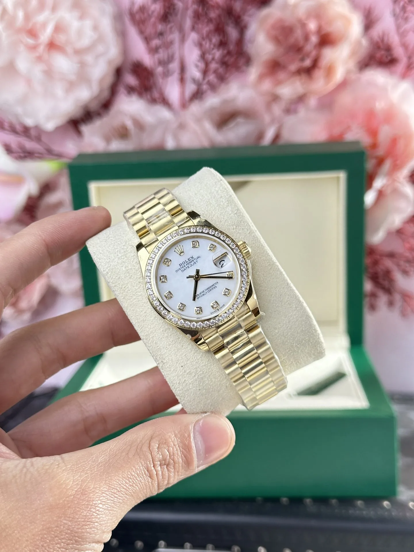 Rolex 178278 Super Clone Watch Detail Photo Rolex 178278 white dial 1:1 super clone watch product photo 31mm