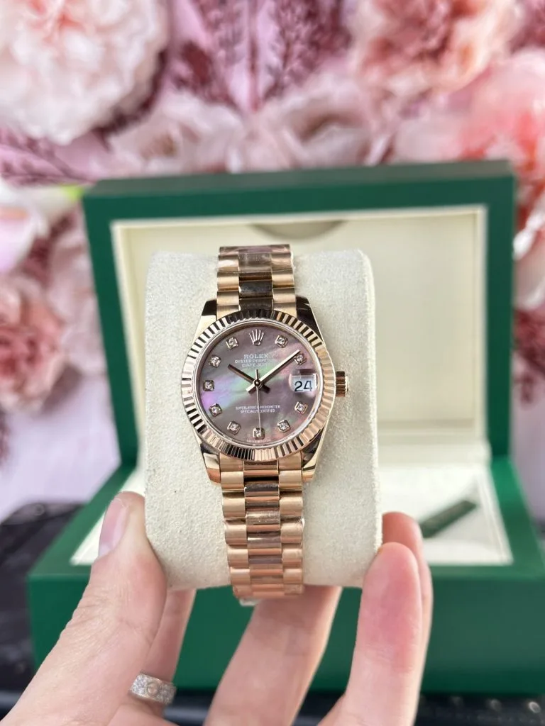 Rolex 178241 Super Clone Watch Detail Photo Rolex 178241 rose gold 1:1 super clone watch product photo 31mm