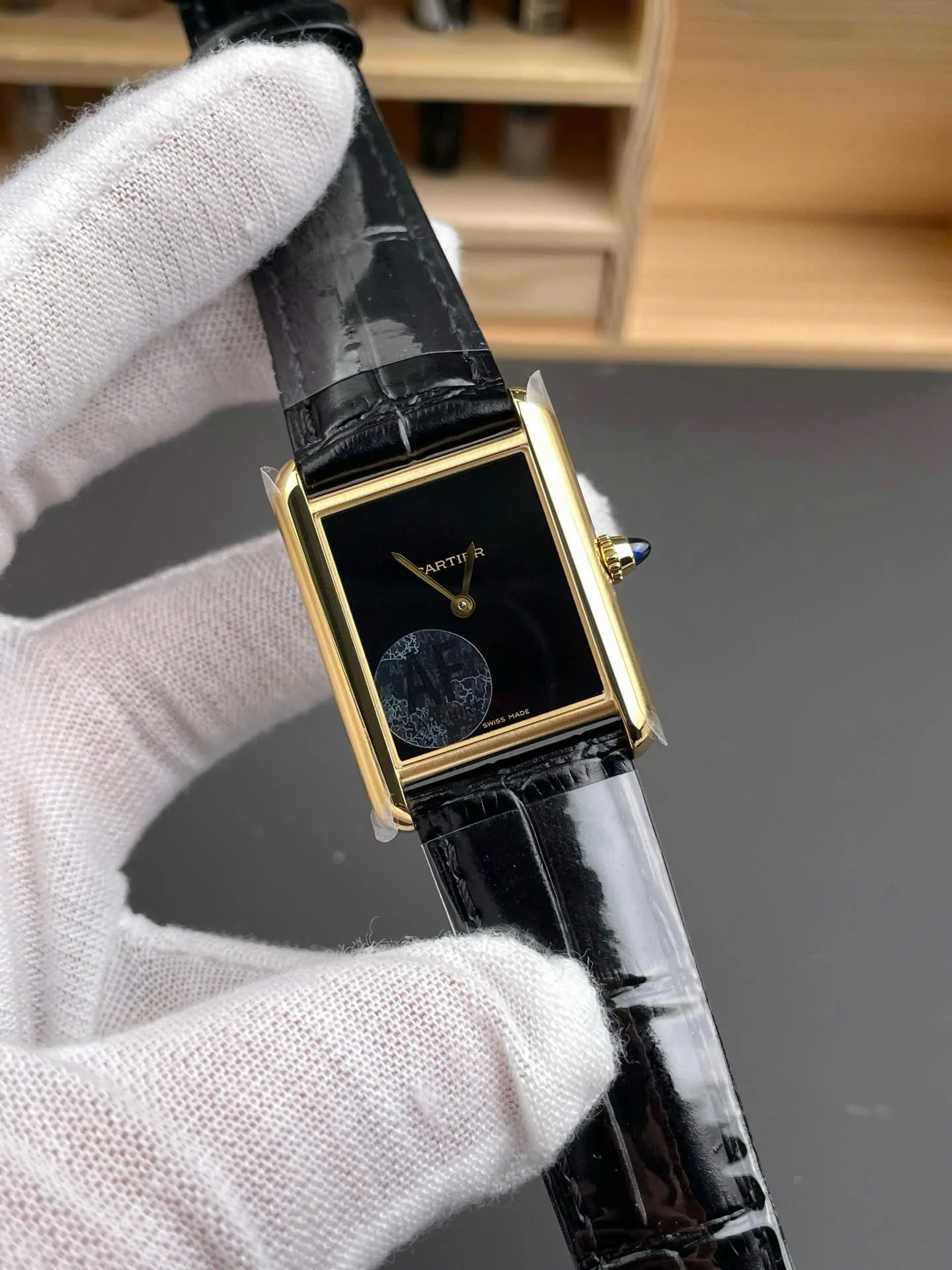 Cartier WGTA0091 black dial 1:1 super clone watch product photo 33.7x25.5mm