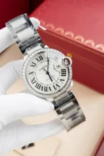 Cartier WE9009Z3 Ballon Bleu Round Dress Watch white dial 42mm 1:1 super clone watch