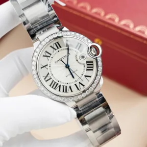 Cartier WE9009Z3 Ballon Bleu Round Dress Watch white dial 42mm 1:1 super clone watch