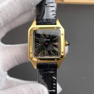 Cartier WGSA0077 Santos de Cartier Square Watch black dial 43.5x31.4mm 1:1 super clone watch