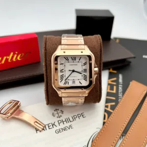 Cartier WGSA0018 Santos de Cartier Square Watch rose gold 39.8mm 1:1 super clone watch
