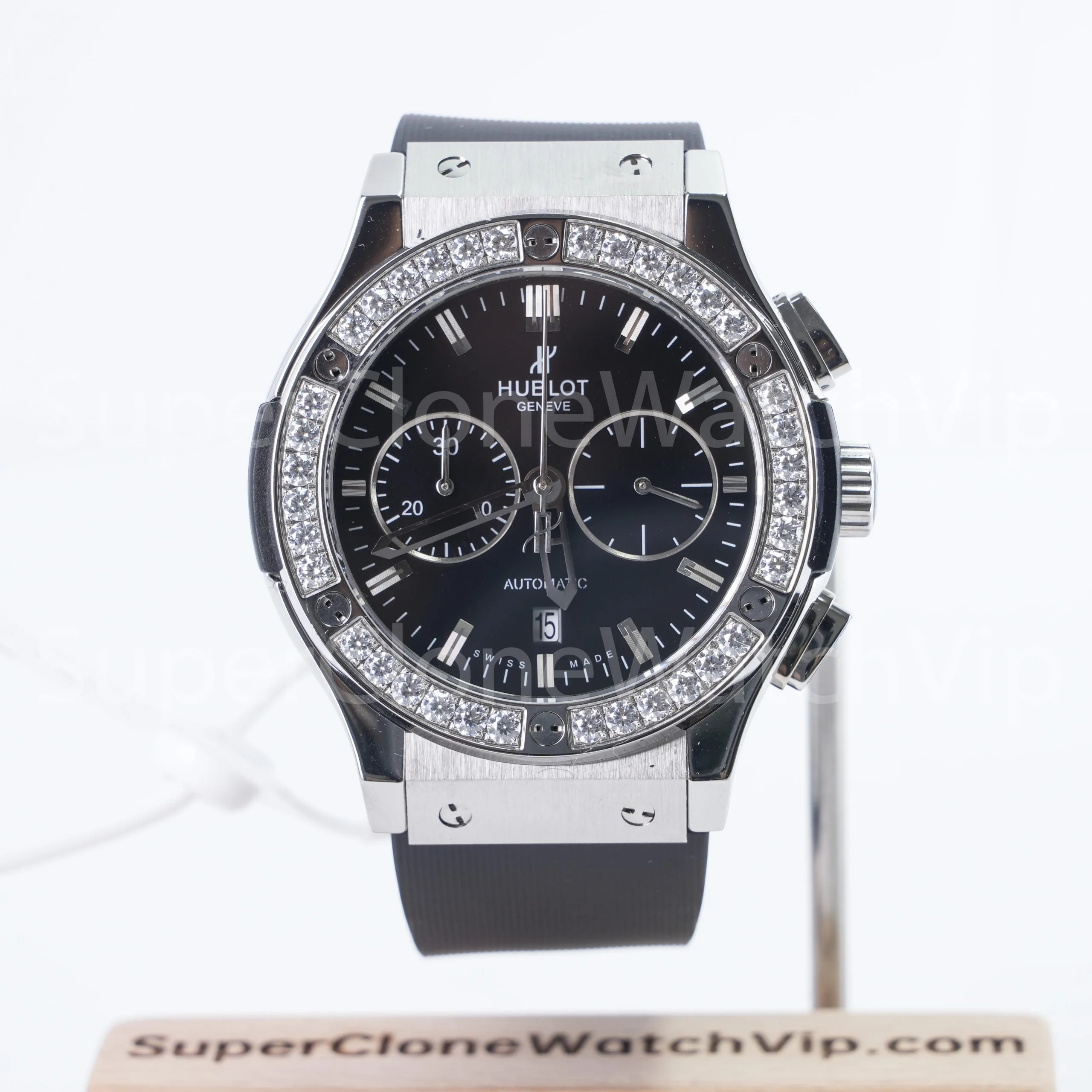 Hublot Classic Fusion Chronograph 521.NX.1171.RX.1104 Titanium Diamond Bezel 45mm Replica Watches - 1