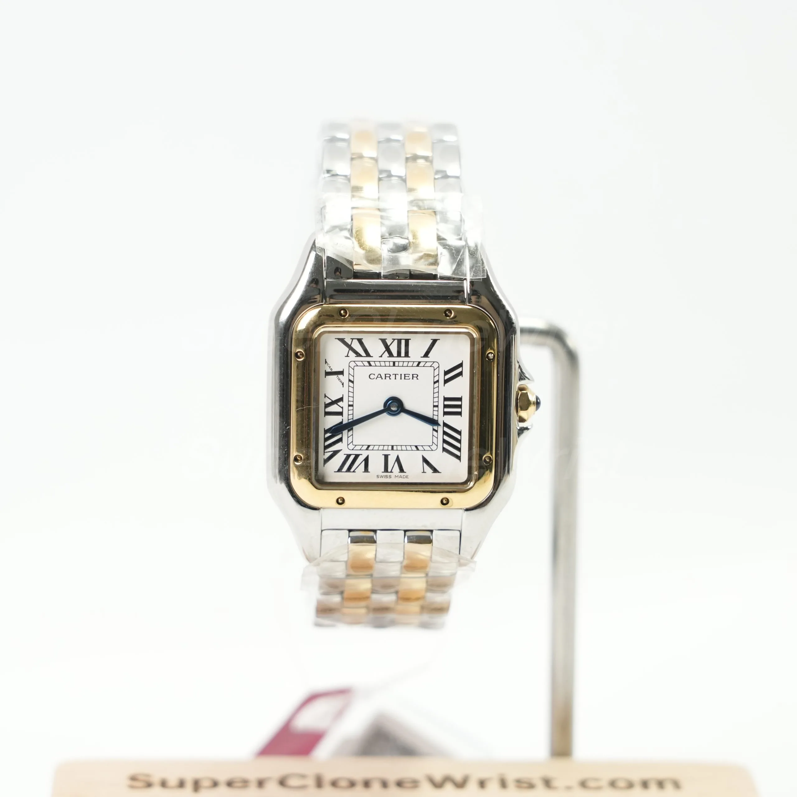 Cartier Panthère Steel Yellow Gold White Dial Yellow Gold Bezel Steel Yellow Gold Bracelet 27x37mm Replica Watches - 1