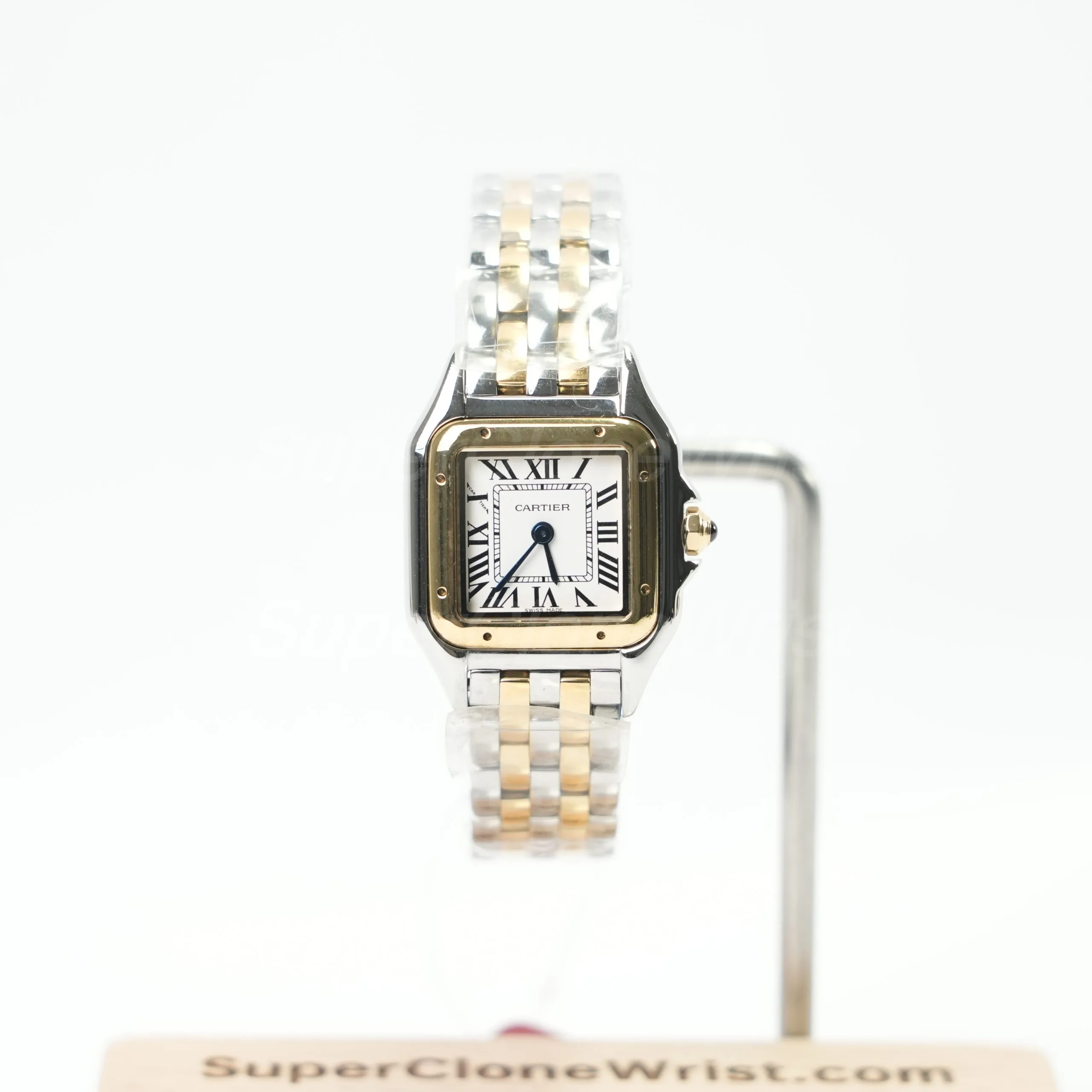 Cartier Panthère Steel and Yellow Gold White Dial Yellow Gold Bezel Steel and Yellow Gold Bracelet 22x30mm Replica Watches - 1