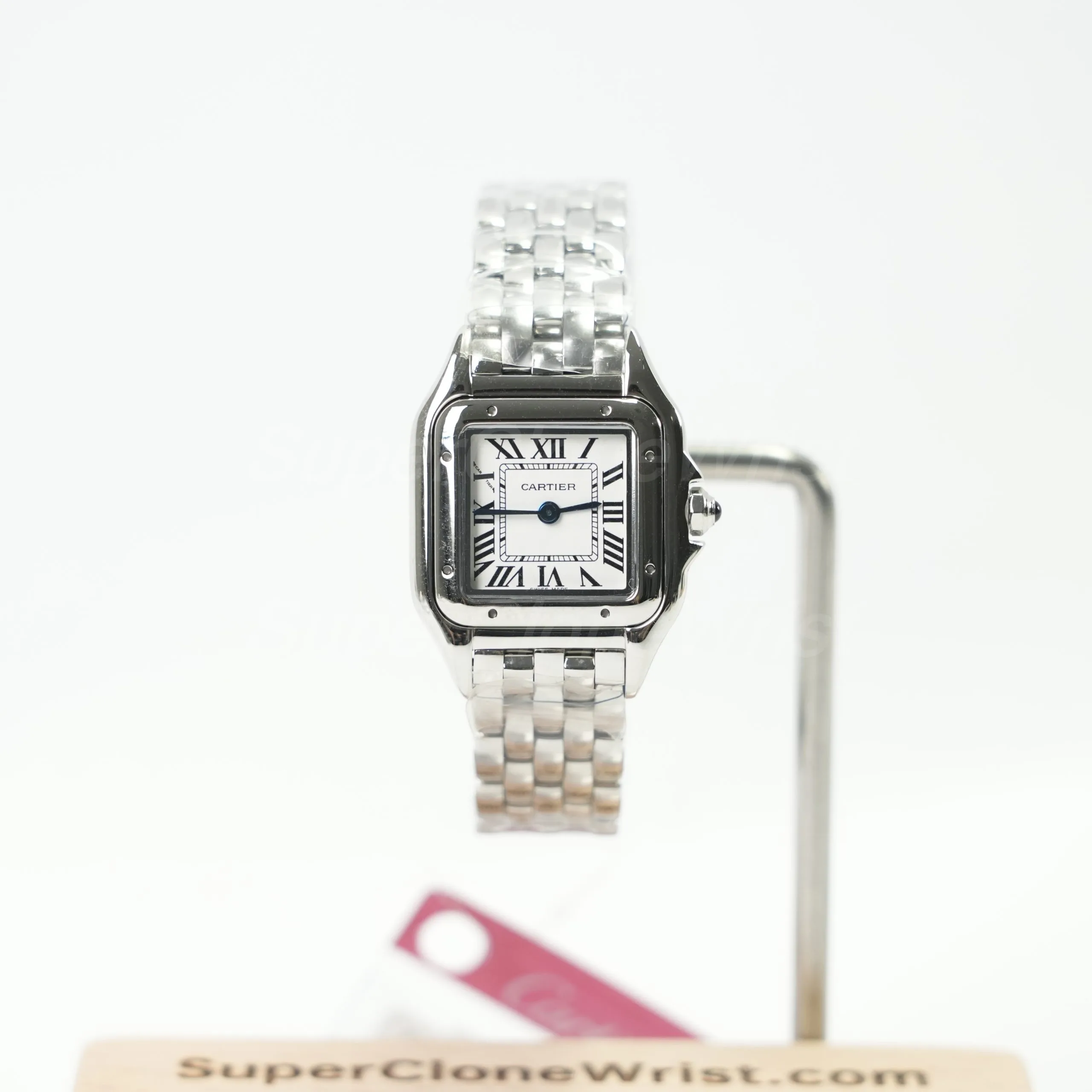 Cartier Panthère Steel White Dial Steel Bezel Steel Bracelet 22x30mm Replica Watches - 1