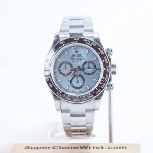 Rolex Daytona 126506 Steel Ice Blue Dial Brown Ceramic Bezel Oyster Bracelet 40mm Replica Watches - 1