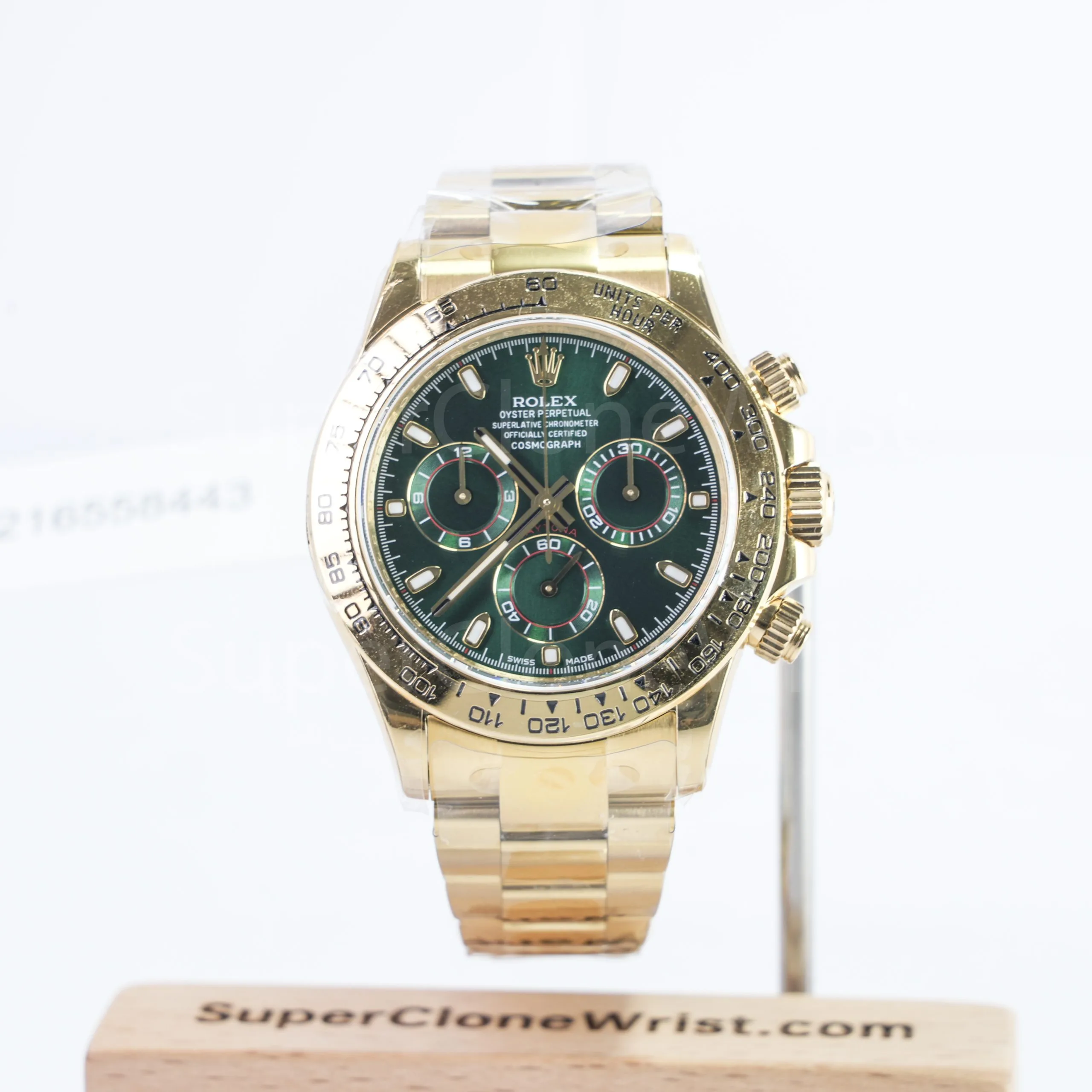 Rolex Cosmograph Daytona 116508 18K Yellow Gold Green Dial 40mm Replica Watches - 1