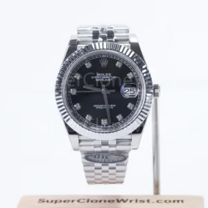 Rolex Datejust 126334 Steel Black Diamond Dial Jubilee Bracelet 41mm Replica Watches - 1