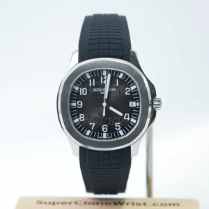 Patek Philippe Aquanaut 5167A Steel Black Dial Steel Bezel Black Rubber Strap 40mm Replica Watches - 1