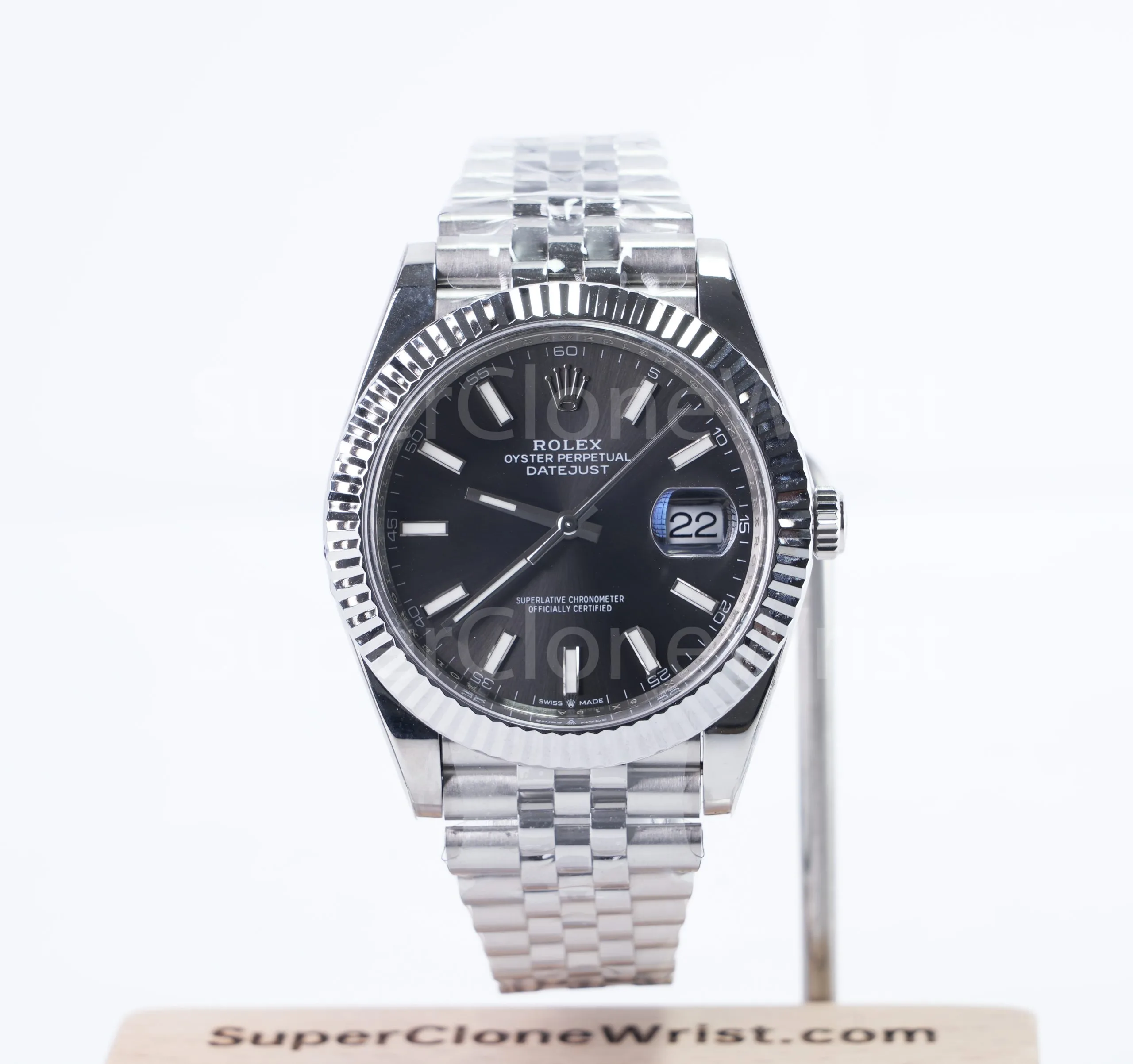 1-64-scaled-1.jpg Rolex Datejust 126334 Steel Black Sunray Dial Fluted Bezel Jubilee Bracelet 41mm Replica Watches - 1