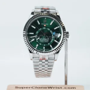Rolex-Sky-Dweller-326934-Forest-Green-Dial-Steel-42mm Super Clone Watches Replica Watches - 1