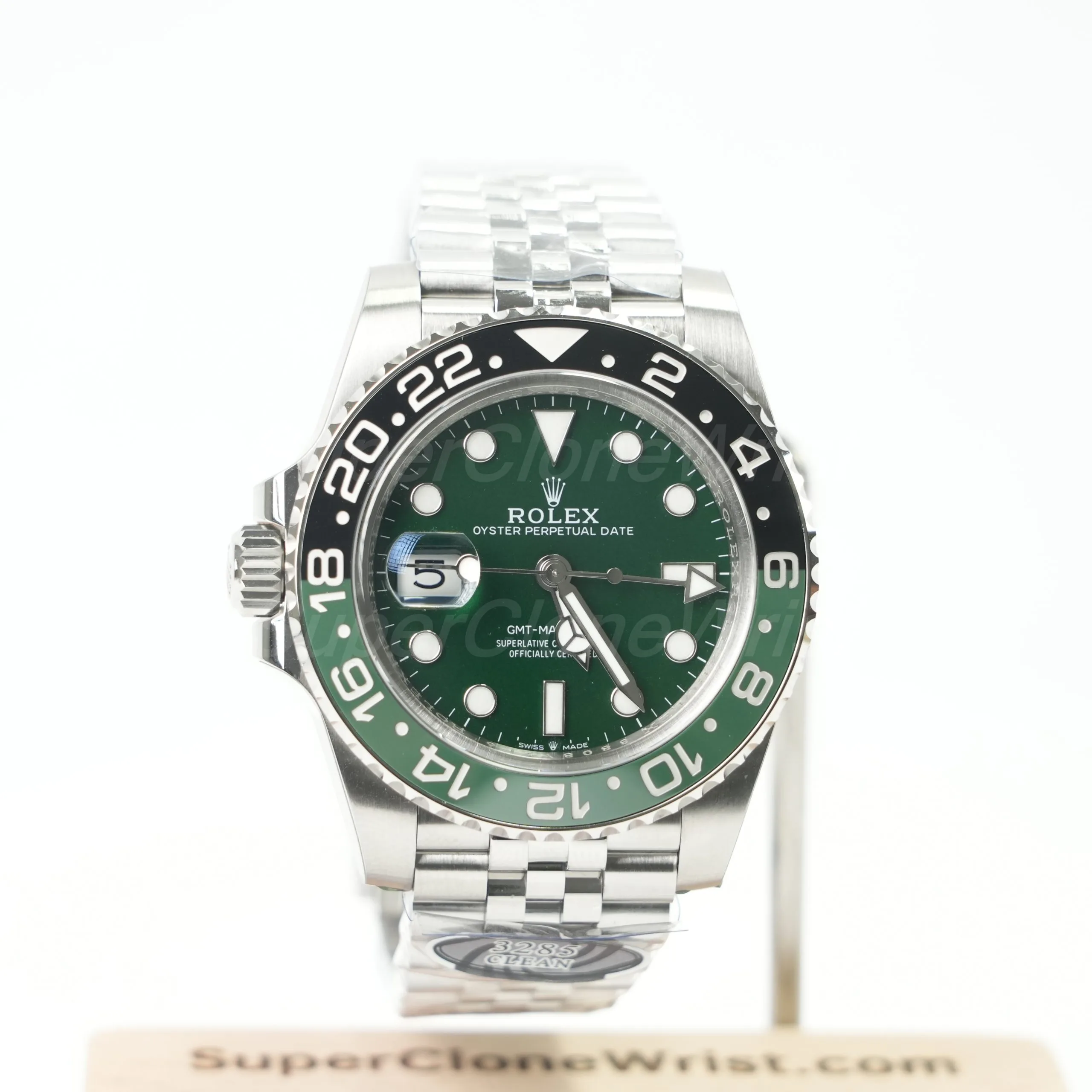 Rolex GMT-Master II 126720VTNR Steel Green Dial Green/Black Ceramic Bezel Steel Jubilee Bracelet 40mm Replica Watches - 1
