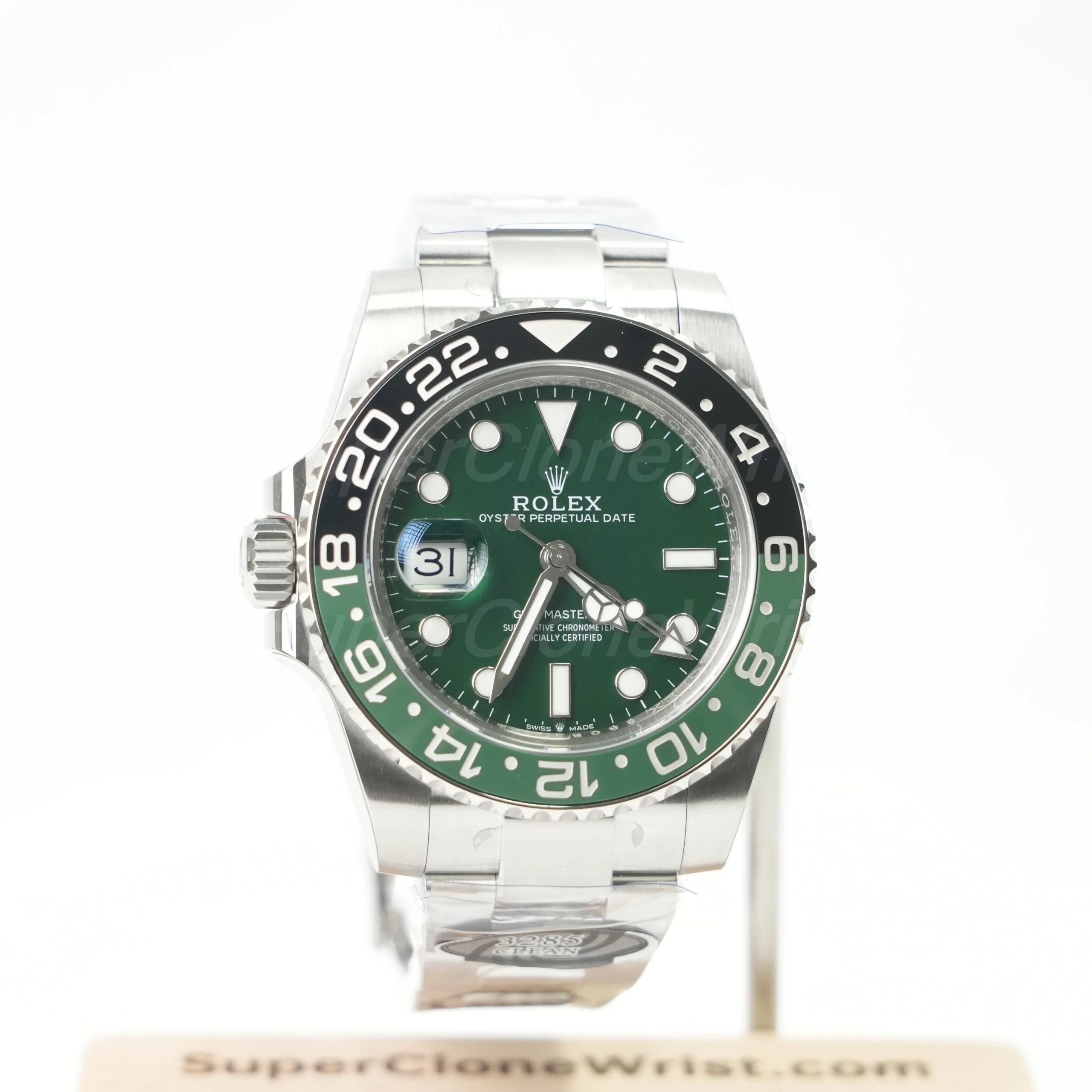 Rolex GMT-Master II 126720VTNR Steel Green Dial Green/Black Ceramic Bezel Steel Oyster Bracelet 40mm Replica Watches - 1