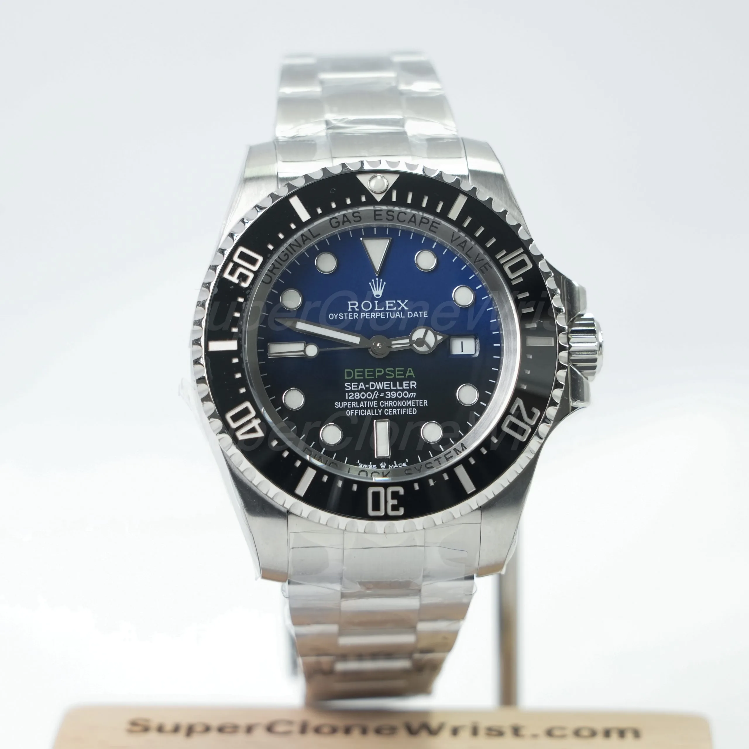 Rolex Sea-Dweller Deepsea Steel D-Blue Dial Black Ceramic Bezel Steel Oyster Bracelet 44mm Replica Watches - 1