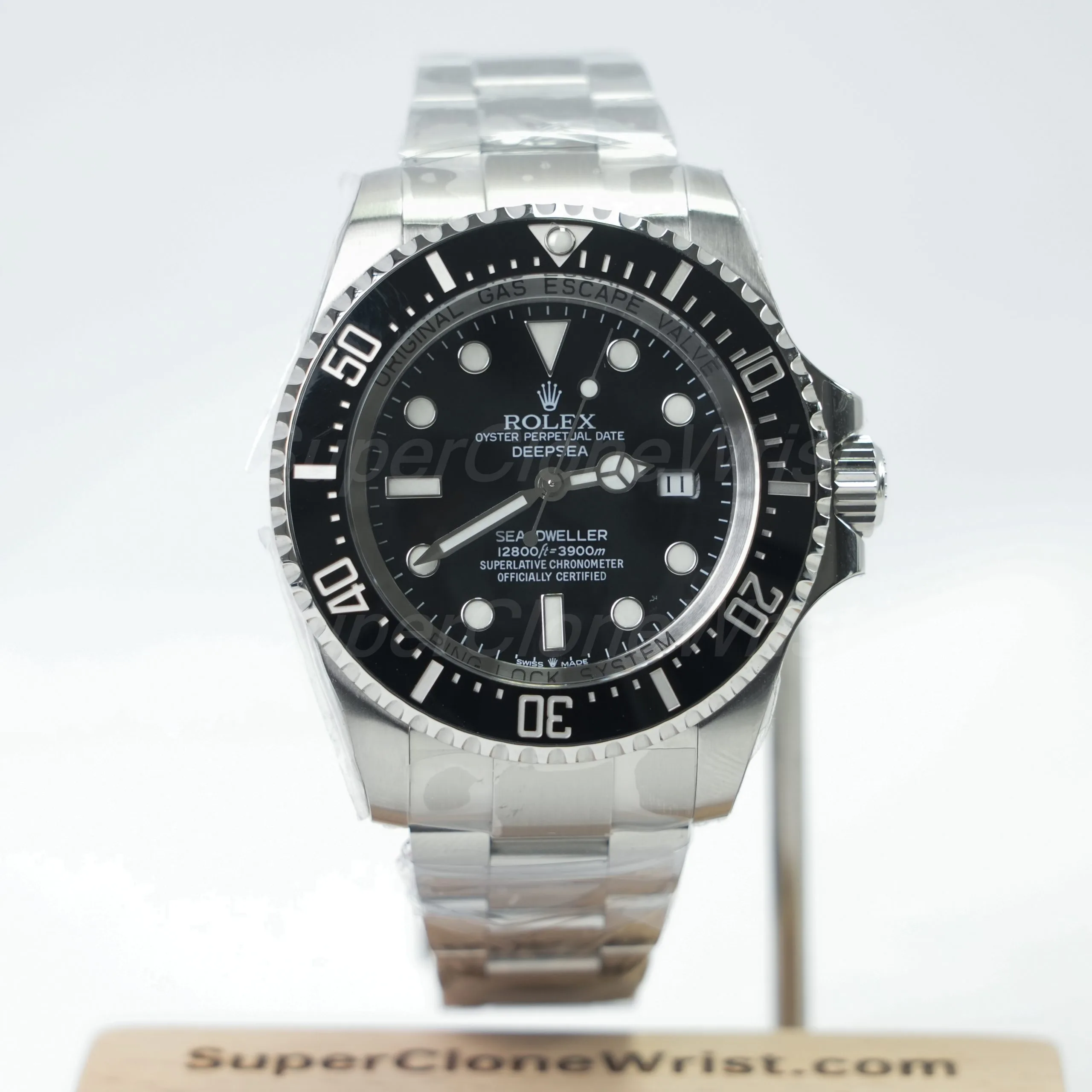 Rolex Sea-Dweller Deepsea Steel Black Dial Black Ceramic Bezel Steel Oyster Bracelet 44mm Replica Watches - 1