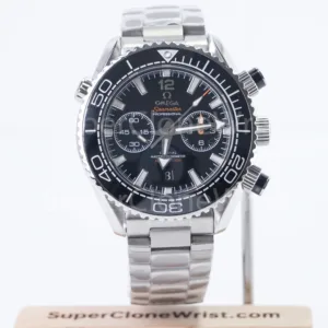 Omega Seamaster 215.30.46.51.01.001 Steel Black Dial Black Ceramic Bezel Steel Bracelet 45.5mm Replica Watches - 1