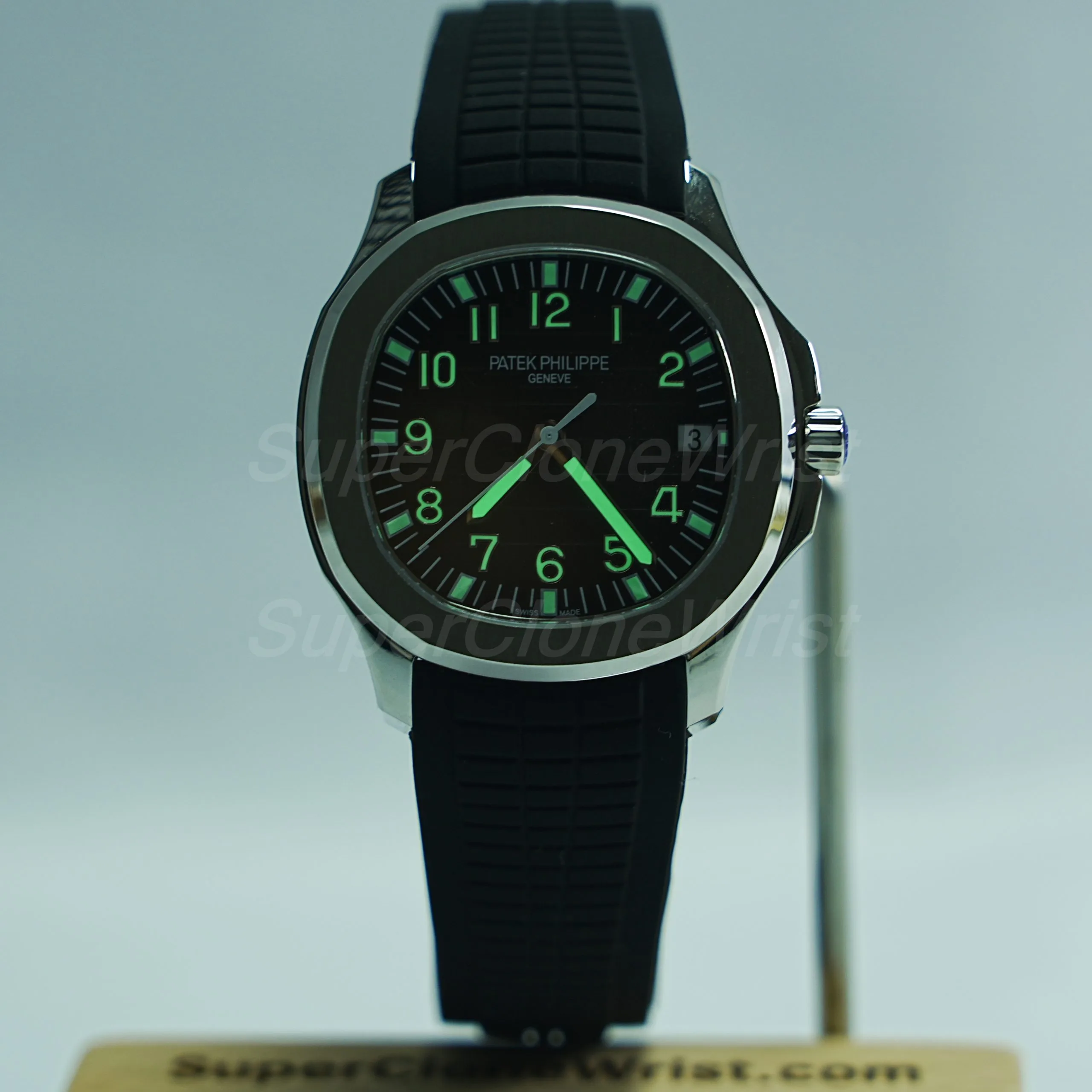 Patek Philippe Aquanaut 5167A Steel Black Dial Steel Bezel Black Rubber Strap 40mm Replica Watches - 2