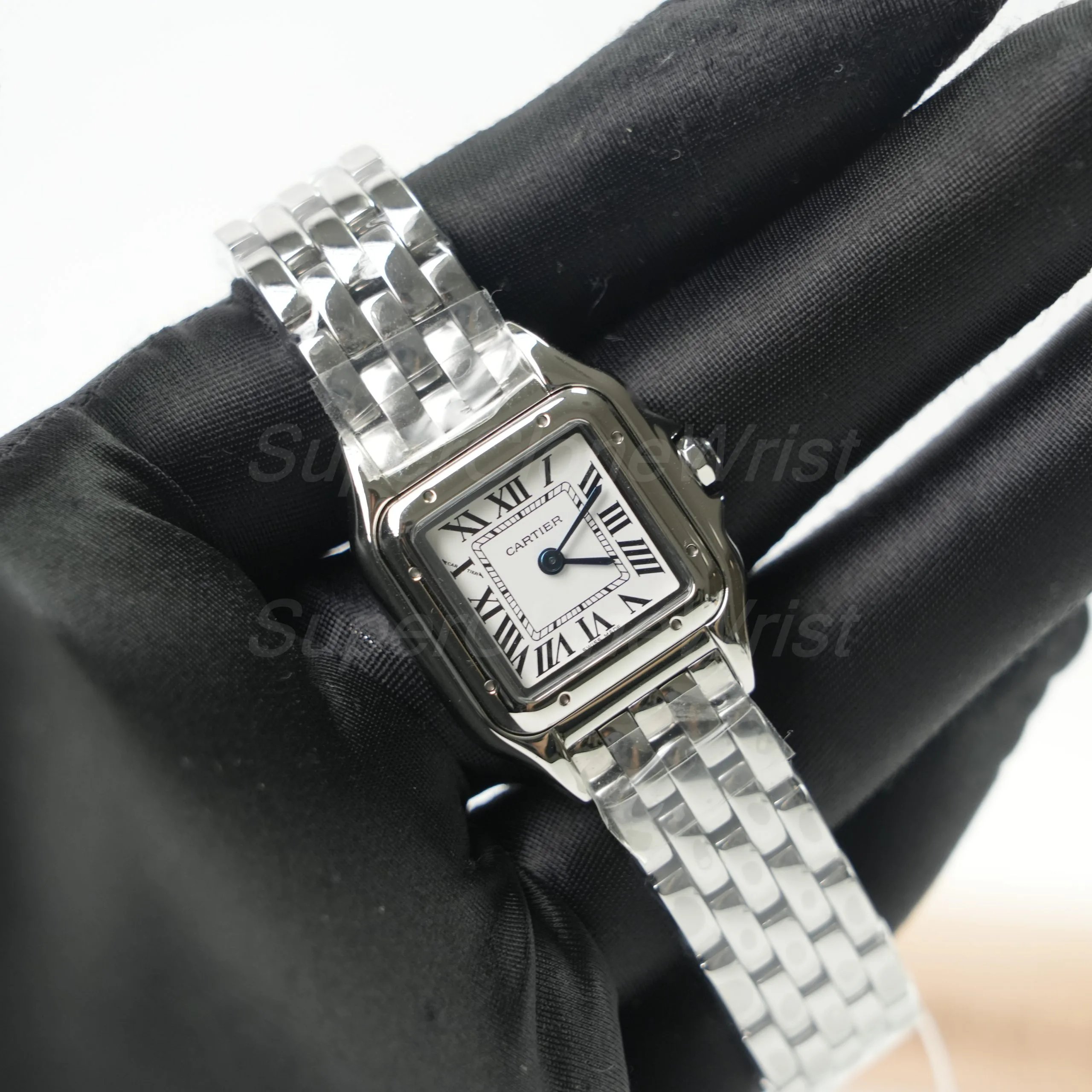 Cartier Panthère Steel White Dial Steel Bezel Steel Bracelet 22x30mm Replica Watches - 2