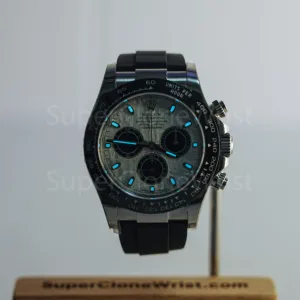 Rolex Daytona 116519LN Steel Meteorite Dial Black Ceramic Bezel Black Rubber Strap 40mm Replica Watches - 2