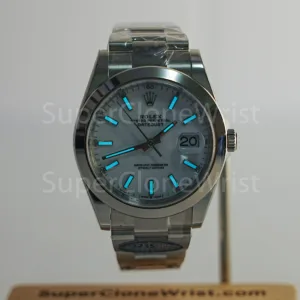Rolex Datejust 126300 Steel White Dial Smooth Bezel Steel Oyster Bracelet 41mm Replica Watches - 2