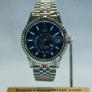 Rolex-Sky-Dweller-326934-Bright-Blue-Dial-Steel-42mm Super Clone Watches Replica Watches - 2
