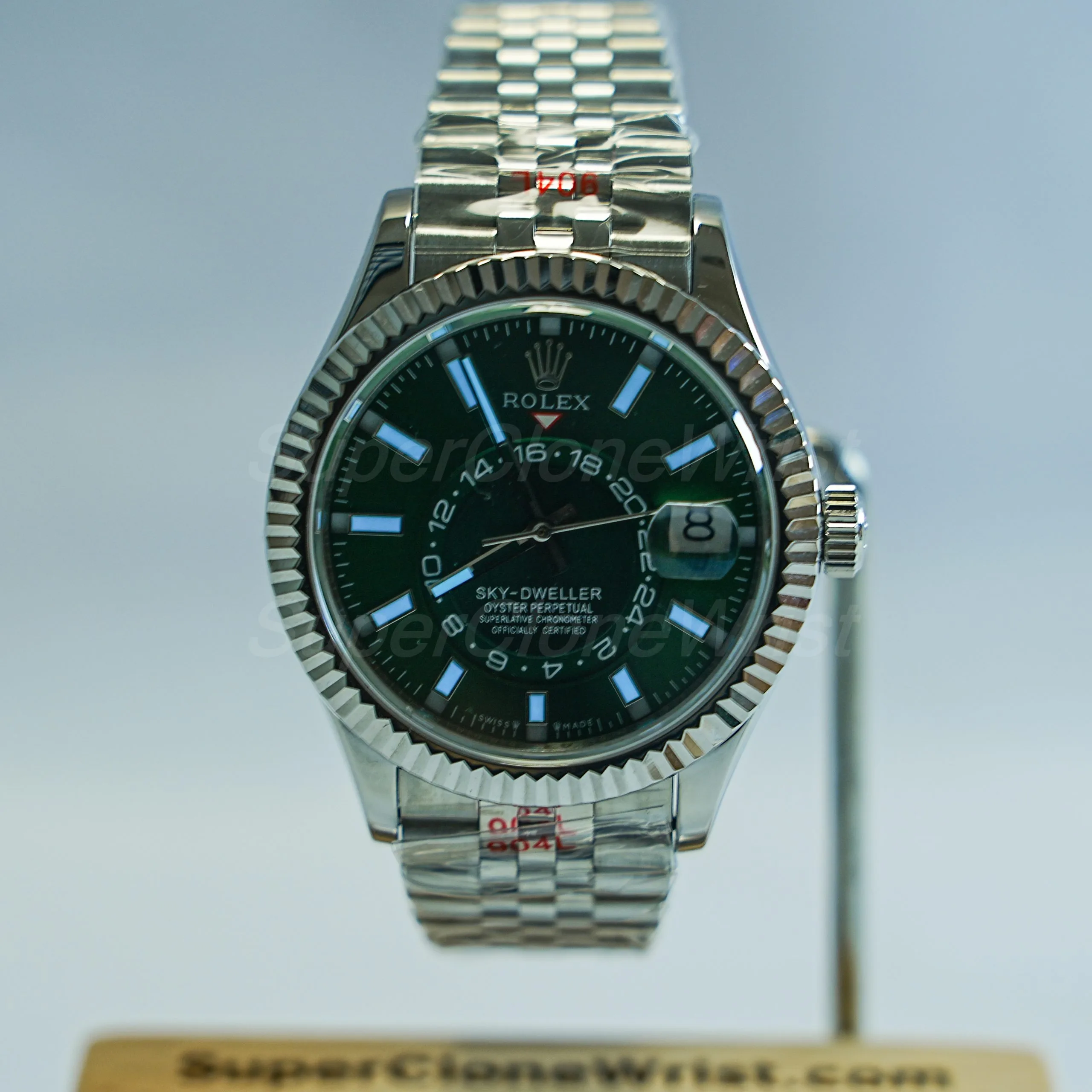 Rolex-Sky-Dweller-326934-Forest-Green-Dial-Steel-42mm Super Clone Watches Replica Watches - 2