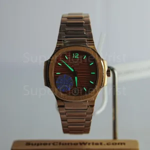 Patek Philippe Nautilus 7118-1R Rose Gold Rose Gold Dial Rose Gold Bezel Rose Gold Bracelet 35.2mm Replica Watches - 2
