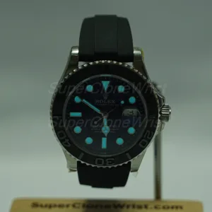 Rolex Yacht-Master 42 Falcon’s Eye Dial Black Bezel Rubber Strap 42mm Replica Watches - 2