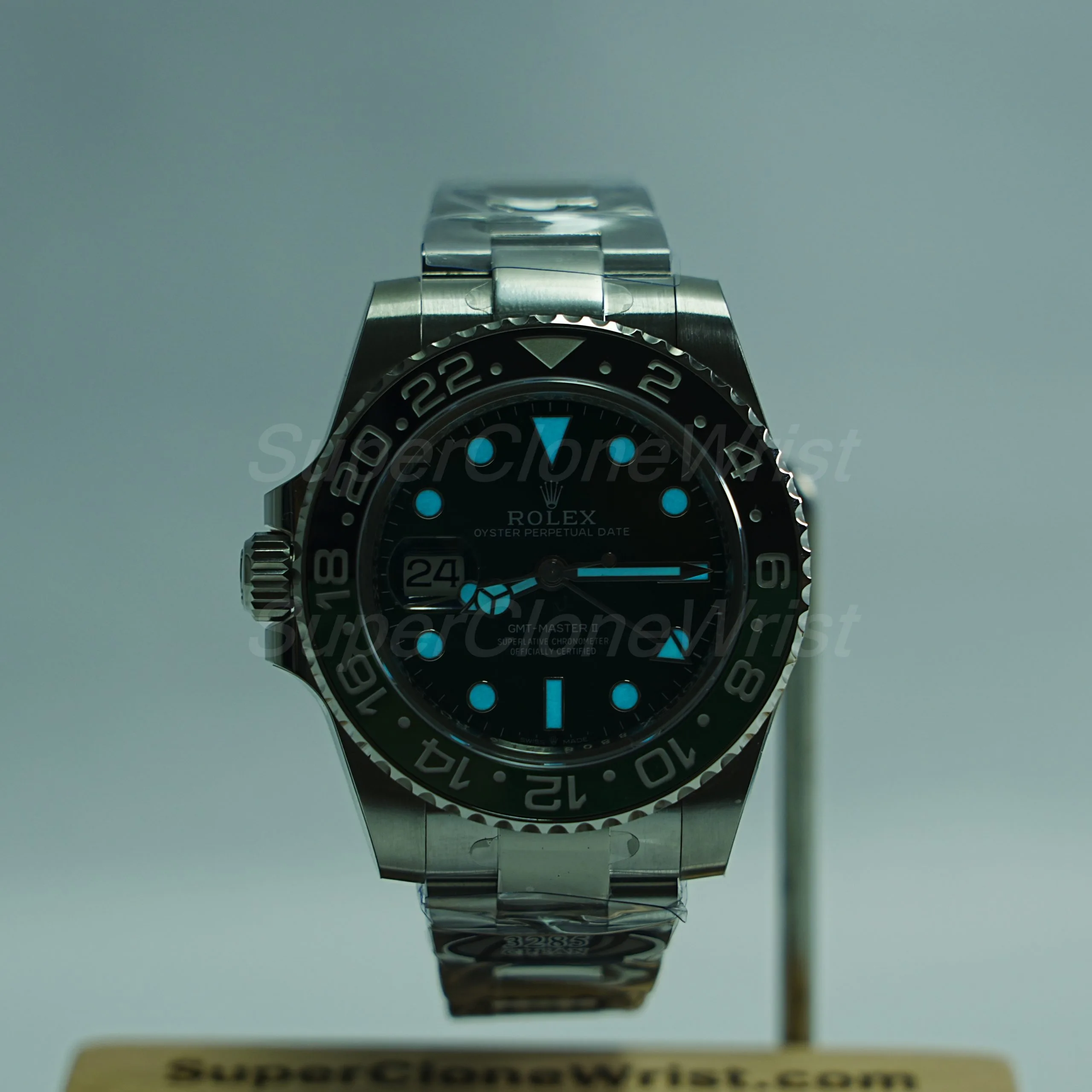 Rolex GMT-Master II 126720VTNR Steel Green Dial Green/Black Ceramic Bezel Steel Oyster Bracelet 40mm Replica Watches - 2