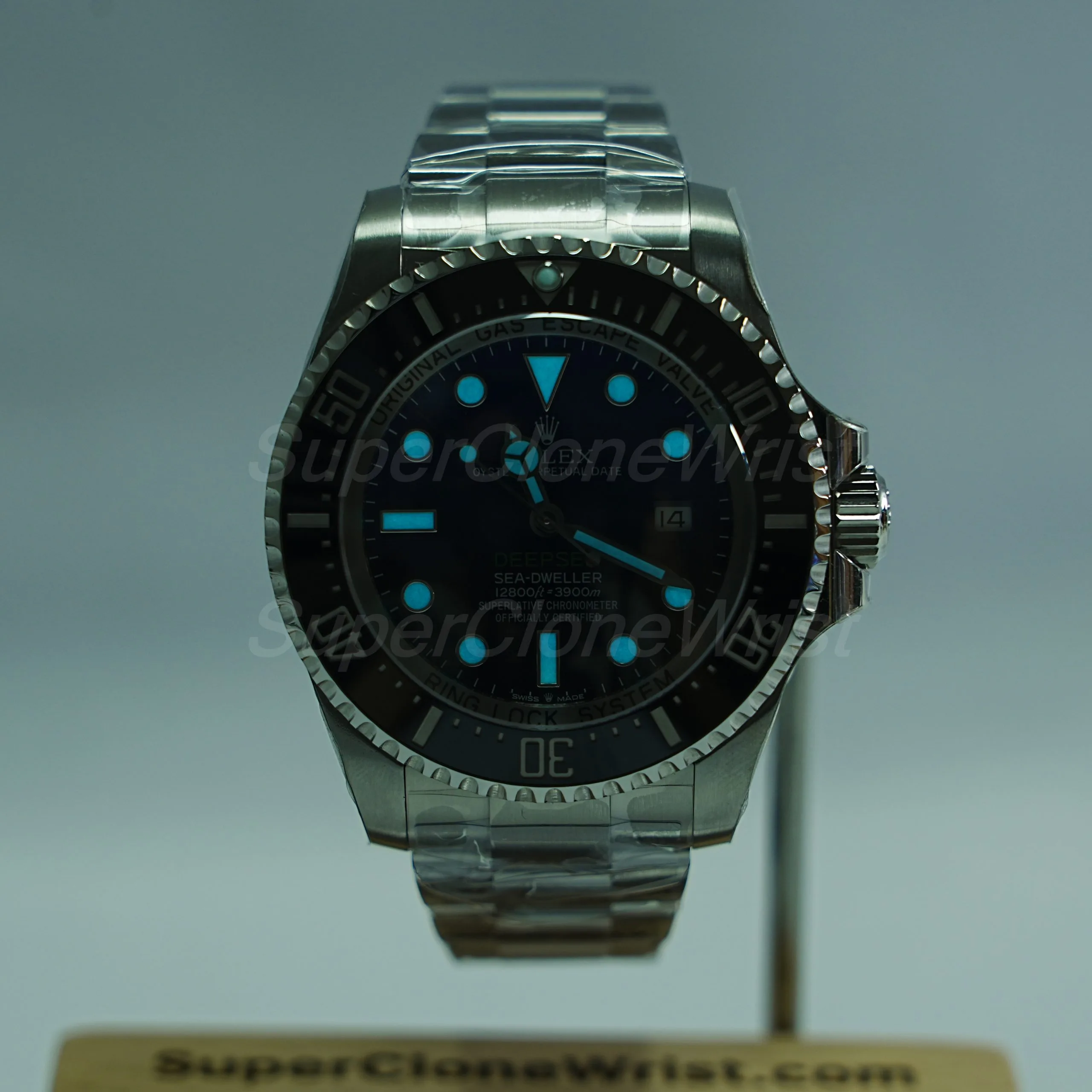 Rolex Sea-Dweller Deepsea Steel D-Blue Dial Black Ceramic Bezel Steel Oyster Bracelet 44mm Replica Watches - 2