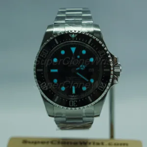 Rolex Sea-Dweller Deepsea Steel Black Dial Black Ceramic Bezel Steel Oyster Bracelet 44mm Replica Watches - 2