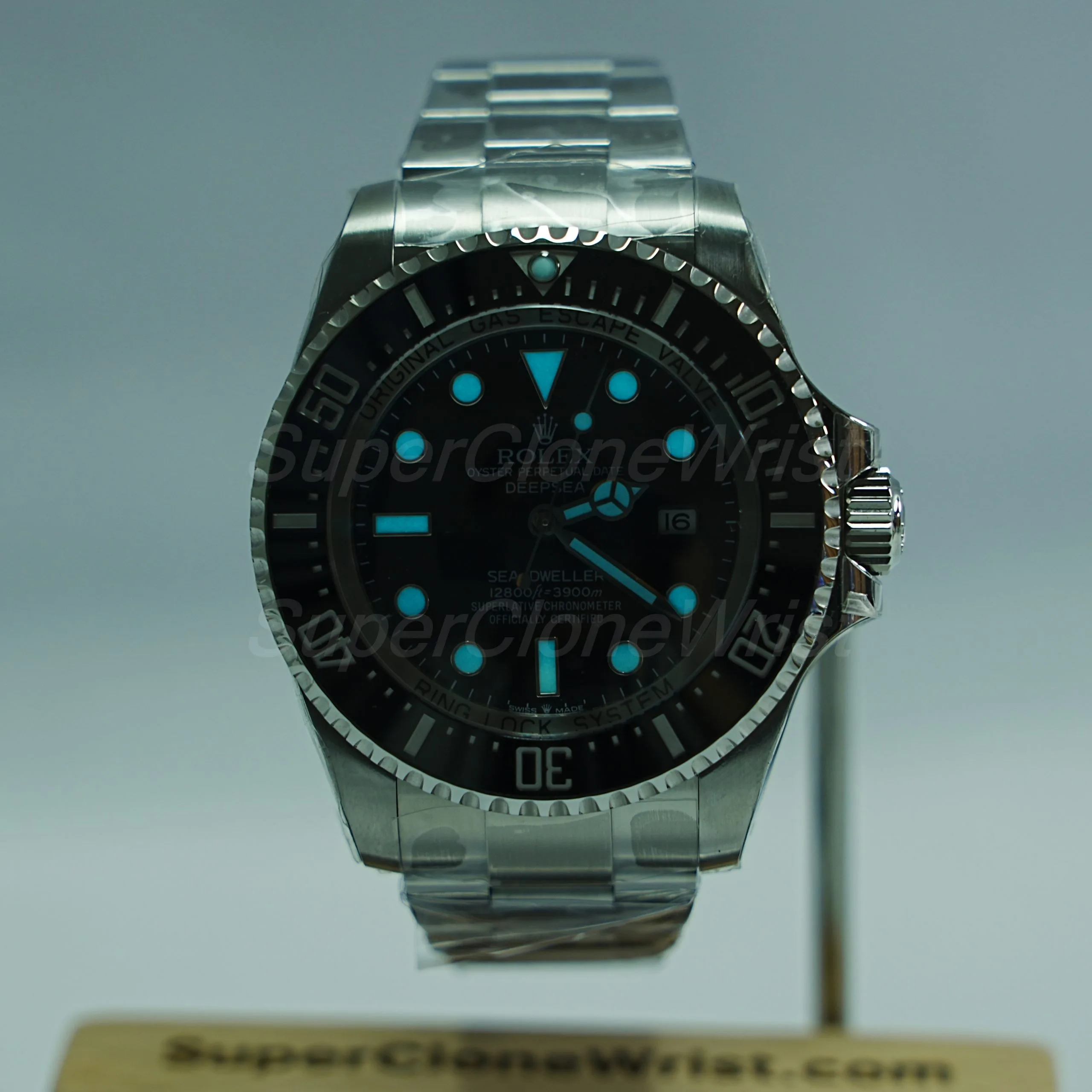 Rolex Sea-Dweller Deepsea Steel Black Dial Black Ceramic Bezel Steel Oyster Bracelet 44mm Replica Watches - 2