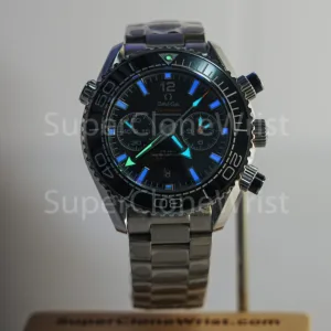 Omega Seamaster 215.30.46.51.01.001 Steel Black Dial Black Ceramic Bezel Steel Bracelet 45.5mm Replica Watches - 2