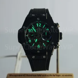 Hublot Big Bang Unico Black Magic 411.CI.1170.RX Black Ceramic Skeleton Dial 45mm Replica Watches - 2