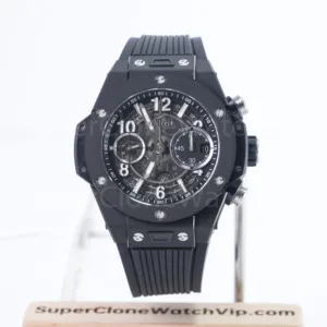 Hublot Big Bang Unico Black Magic 411.CI.1170.RX Black Ceramic Skeleton Dial 45mm Replica Watches